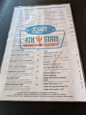 Menu page 2 at 4th & State in Columbus