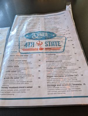 Menu page 1 at 4th & State in Columbus