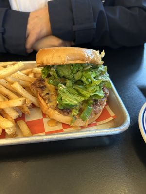 Cheese jalapeño burger  at 4th & State in Columbus