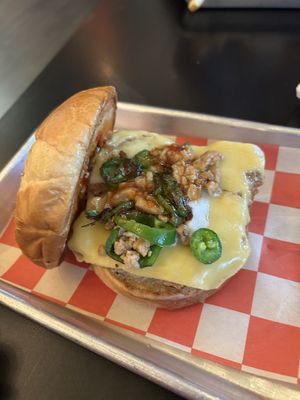 Jalapeño popper chicken sandwich   at 4th & State in Columbus