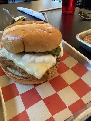 Jalapoppin chickn sandwich   at 4th & State in Columbus