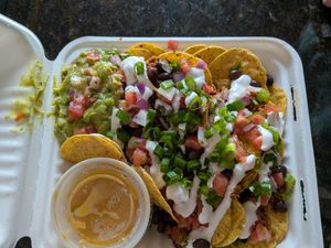 Queso nachos (half order) at 4th & State in Columbus