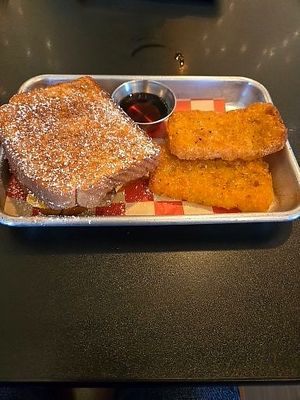 Breakfast Sammie on French toast at 4th & State in Columbus