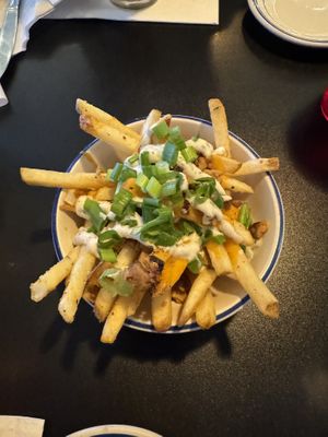 Loaded fries (side) - DELICIOUS! Will order full size next time  at 4th & State in Columbus
