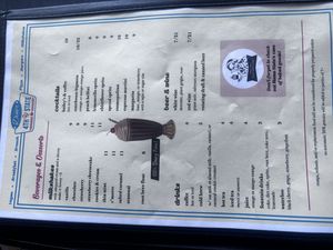 Menu page with drinks  at 4th & State in Columbus