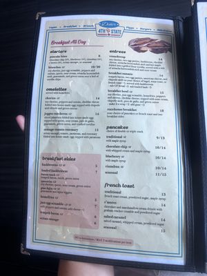Menu page 1  at 4th & State in Columbus