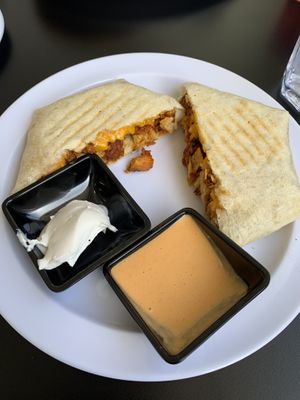 Vegan crunch wrap! Soooooo good highly recommend  at 4th & State in Columbus