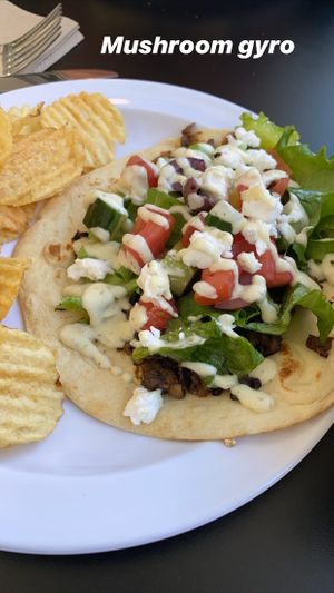 This was great! The feta did have a goat-cheese taste (kind of like violife feta), but I liked it! It had a lot of spices but I would order it again!  at 4th & State in Columbus