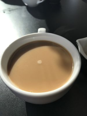 Wonderful coffee with Carmel almond milk  at 4th & State in Columbus