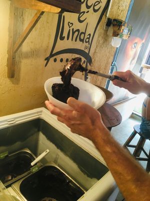 Frozen acai at SOS Açai in Jericoacoara