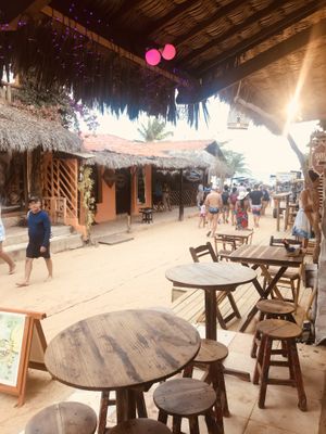 Outside at SOS Açai in Jericoacoara