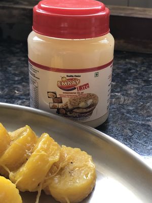 Vegan Ghee! Not a bad substitute  at The Vegan Kadai in Coimbatore