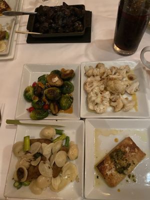 Pasta, cauliflower, tofu steak and sprouts   at Walt Disney World - Yachtsman Steakhouse in Lake Buena Vista