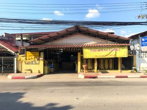 From the temple side of the street at J La Thip in Lampang