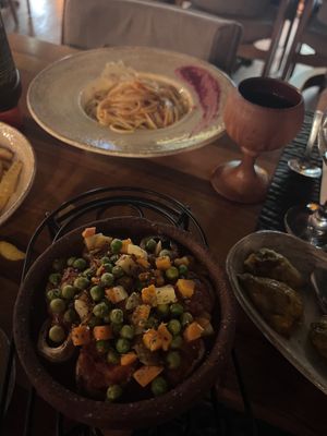 Stuffed mushrooms and pasta   at Keyif in Goreme