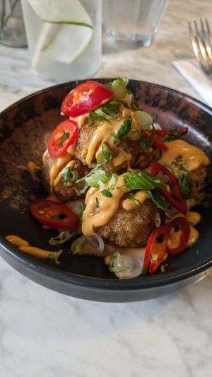 Arancini with kimchi mayo at The Florist in Watford