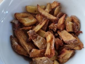 fries - I think we got the leftovers of the day - really tiny bits at Beet - Belval in Esch Sur Alzette