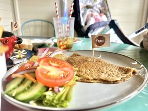 Vegan cheese Oatcake (kids menu)  at Ramblers Retreat in Alton