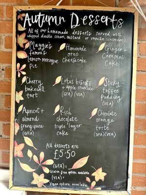 Menu  at Ramblers Retreat in Alton
