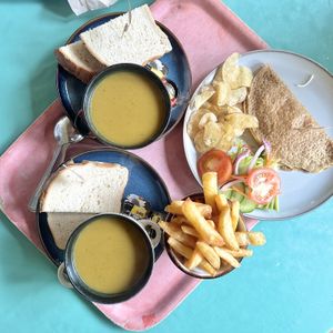 Spicy pumpkin soup  at Ramblers Retreat in Alton