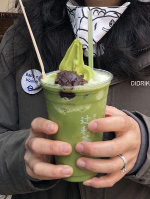 Large Matcha Float at Tsujiri Matcha House in London