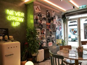 Inside of the café  at Basilio in Lisbon