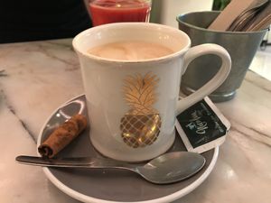 Soy dirty chai at Basilio in Lisbon