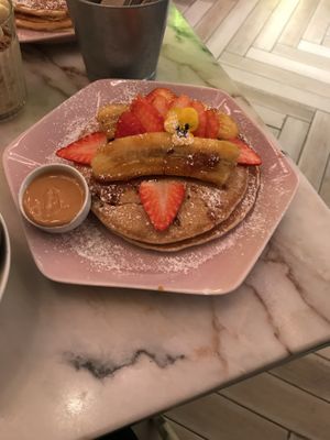 Dairy-free buckwheat pancakes at Basilio in Lisbon
