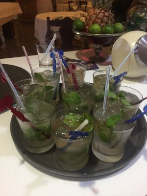 The most famous cuban Cocktail "Mojito" at La Opera in Havana