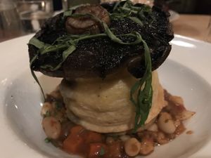 Mushroom & Tarragon suet pudding  at Bill's in Durham