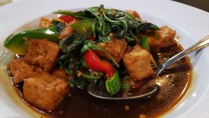 Pad Ga Prow ($14). Decent, but slightly sweet. at On's Kitchen in St Paul