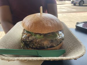 Queso burger  at The Dutch Door in Napa