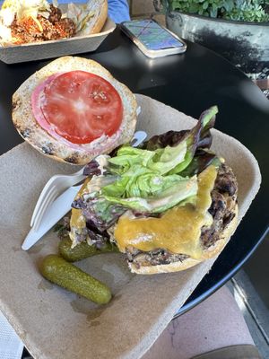 Tomato, onion and lettuce are classicc  at The Dutch Door in Napa