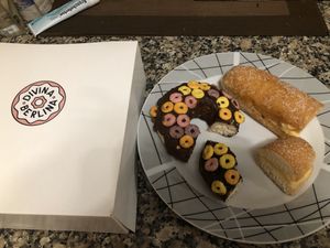 Take away - Berlina (?) and Donut at Divina Berlina in Tenerife