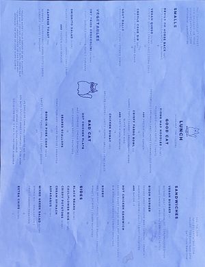 Lunch menu at Bearcat Cafe - CBD in New Orleans