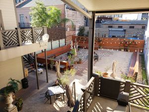 Outdoor dining option with heaters at Bearcat Cafe - CBD in New Orleans