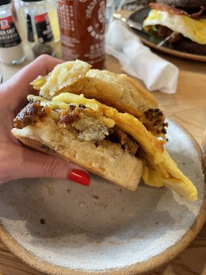 Vegan Biscuit Sandwich  at Bearcat Cafe - CBD in New Orleans