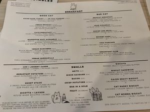 Breakfast Menu at Bearcat Cafe - CBD in New Orleans