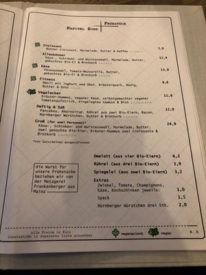 Frühstück breakfast   at Quartier Mayence in Mainz