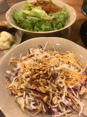 2 salads that come with every order  at Casaja in Vung Tau
