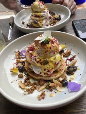 Coconut pancakes  at Wilde & Co in Darlinghurst
