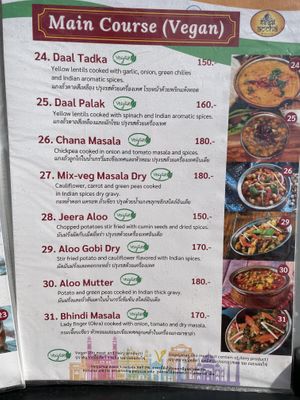 Vegan main courses  at Accha in Chiang Rai