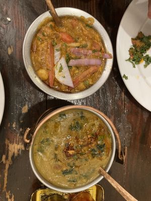 Chana masala and daal   at Accha in Chiang Rai