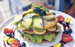 Vegan pancakes  at Infiniti C in Hong Kong Island