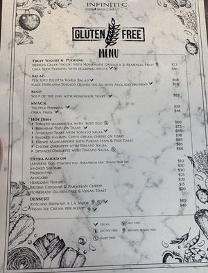 Menú 1 at Infiniti C in Hong Kong Island