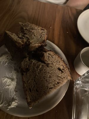 bread with butter  at Leuchtendroter in Frankfurt
