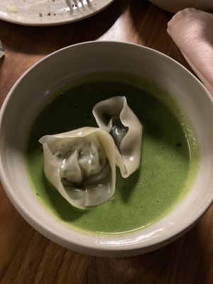 spinach ravioli  at Leuchtendroter in Frankfurt