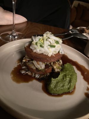 sweet potato with onion jus  at Leuchtendroter in Frankfurt