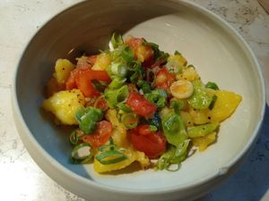 Warm potato salad at Leuchtendroter in Frankfurt