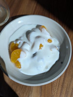 Joghurt mit Mandarinen at Leuchtendroter in Frankfurt